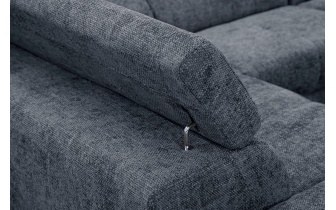Canapé d'angle gauche avec appuis-tête réglables 5 places RODEN