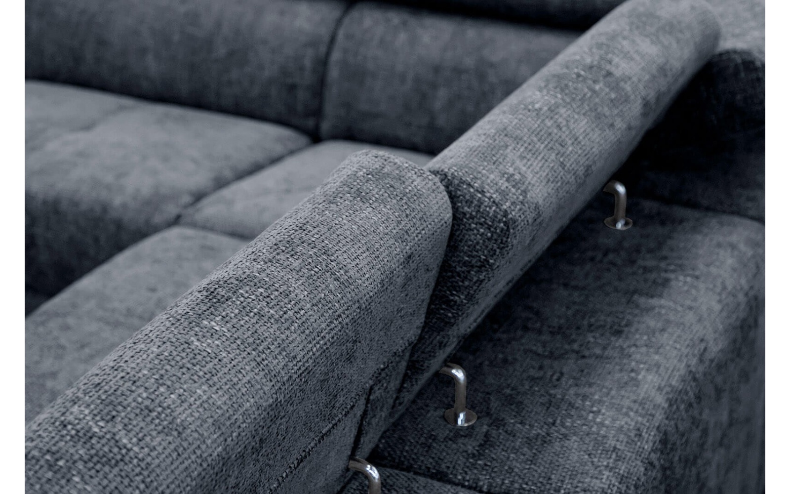 Canapé d'angle gauche avec appuis-tête réglables 5 places RODEN