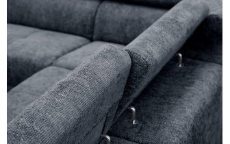 Canapé d'angle gauche avec appuis-tête réglables 5 places RODEN