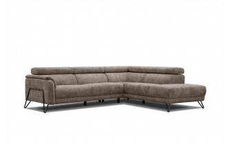 Canapé d'angle droit avec appuis-tête réglables 5 places RODEN