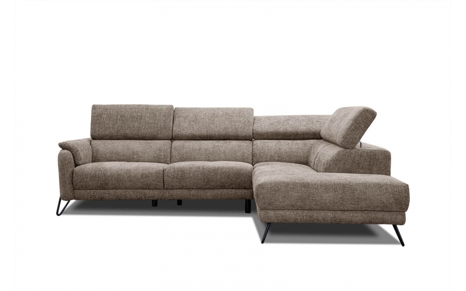 Canapé d'angle droit avec appuis-tête réglables 5 places RODEN