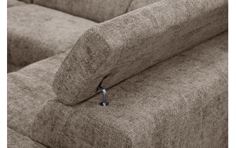 Canapé d'angle droit avec appuis-tête réglables 5 places RODEN