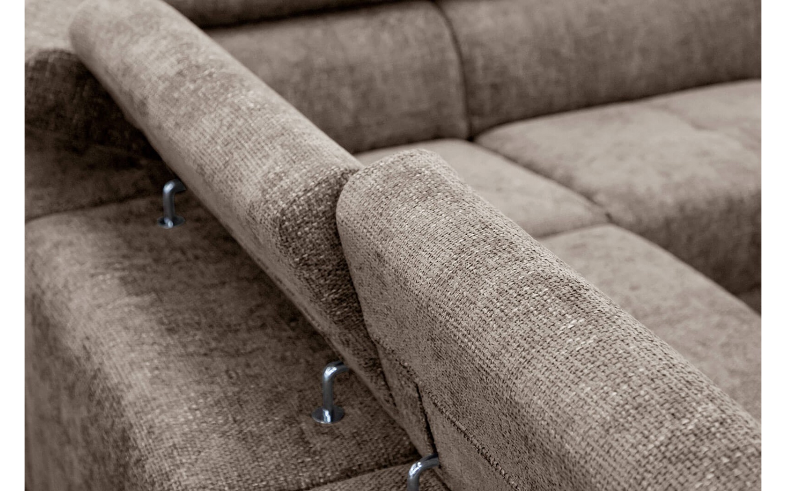 Canapé d'angle droit avec appuis-tête réglables 5 places RODEN