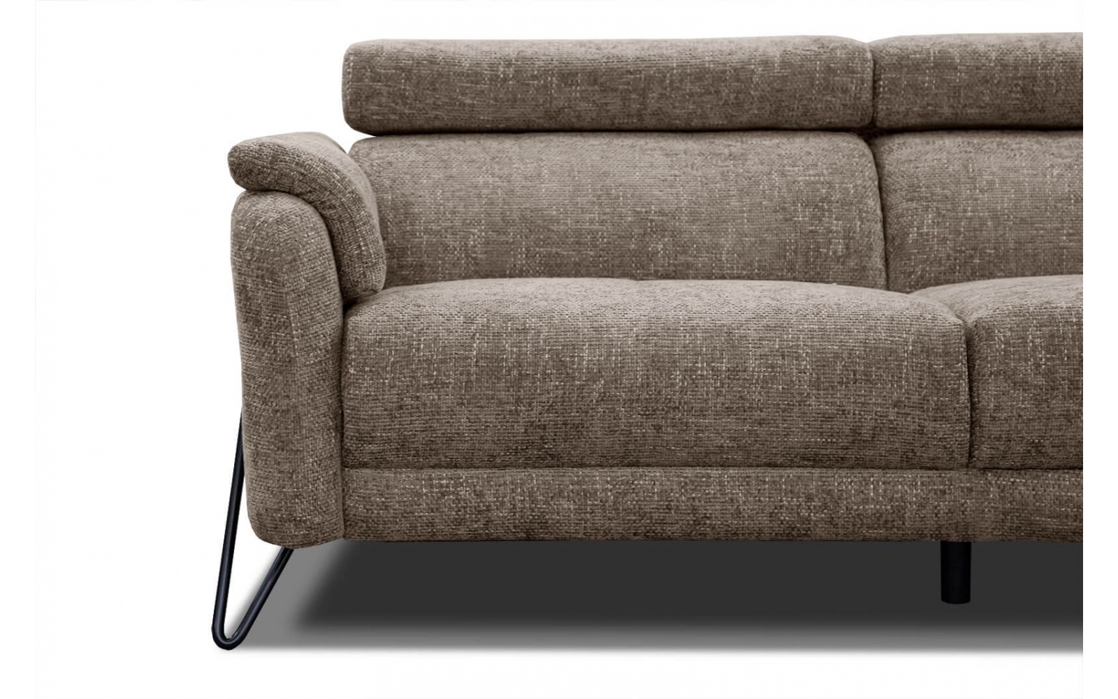 Canapé d'angle droit avec appuis-tête réglables 5 places RODEN