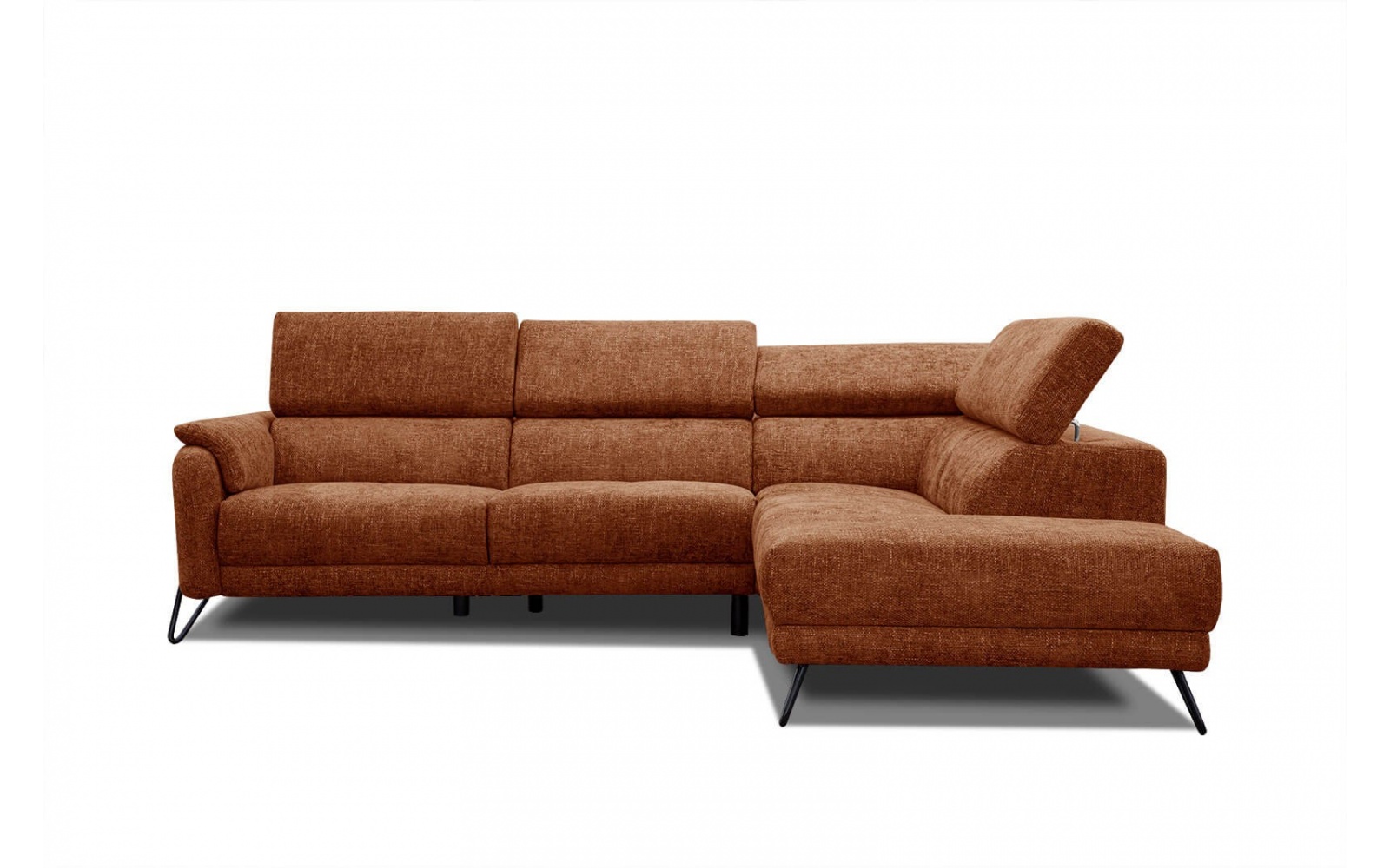 Canapé d'angle droit avec appuis-tête réglables 5 places RODEN