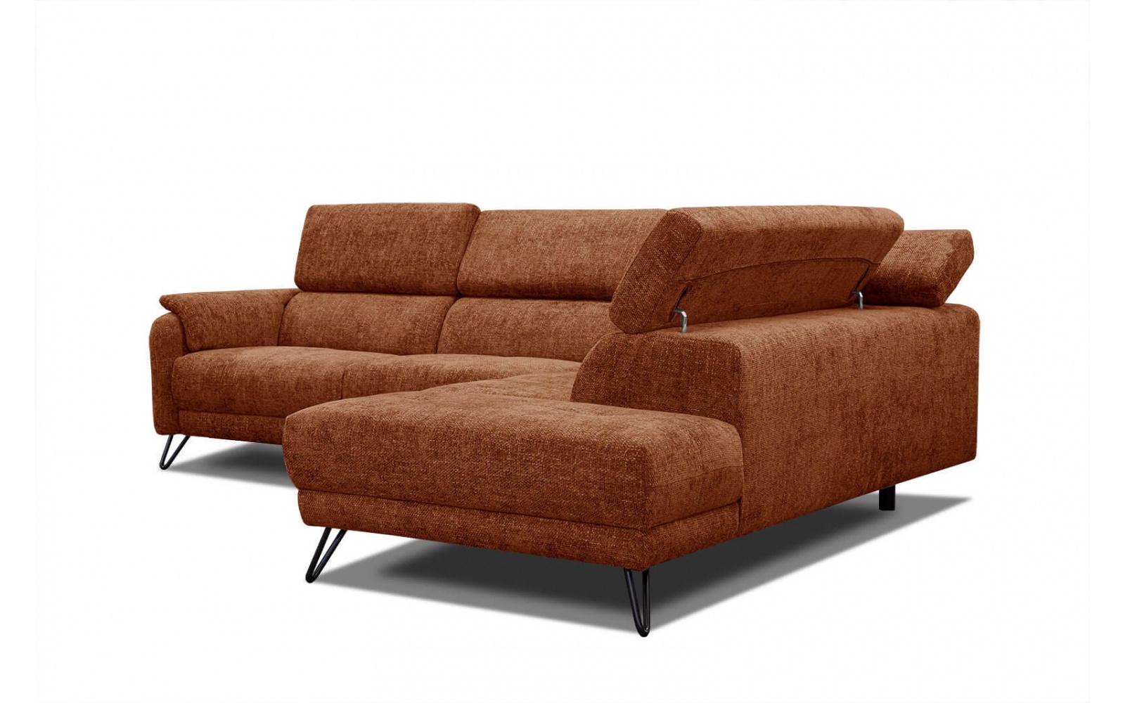 Canapé d'angle droit avec appuis-tête réglables 5 places RODEN