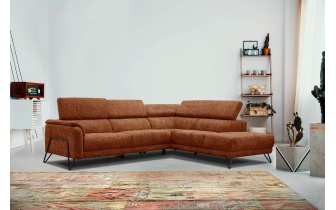 Canapé d'angle droit avec appuis-tête réglables 5 places RODEN