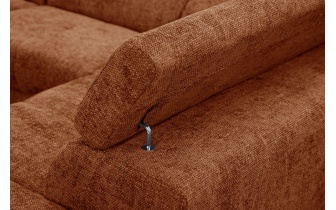 Canapé d'angle droit avec appuis-tête réglables 5 places RODEN