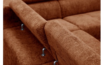 Canapé d'angle droit avec appuis-tête réglables 5 places RODEN