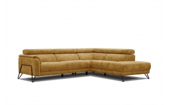 Canapé d'angle droit avec appuis-tête réglables 5 places RODEN