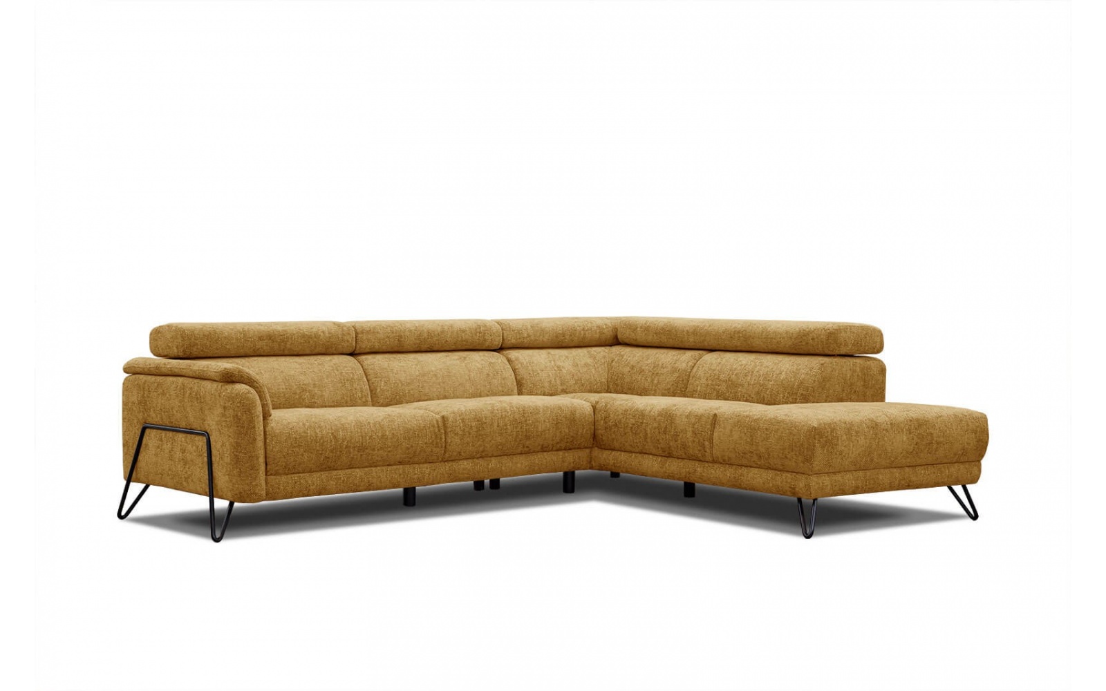 Canapé d'angle droit avec appuis-tête réglables 5 places RODEN