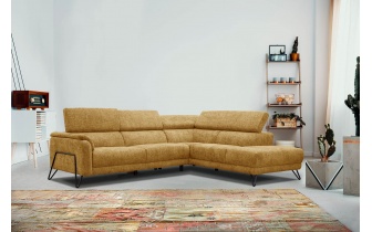 Canapé d'angle droit avec appuis-tête réglables 5 places RODEN