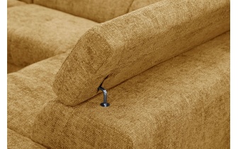 Canapé d'angle droit avec appuis-tête réglables 5 places RODEN