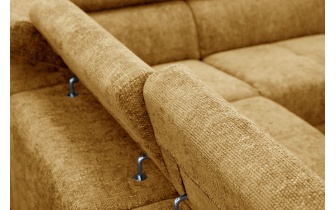 Canapé d'angle droit avec appuis-tête réglables 5 places RODEN