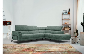 Canapé d'angle droit avec appuis-tête réglables 5 places RODEN