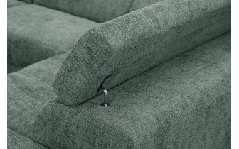 Canapé d'angle droit avec appuis-tête réglables 5 places RODEN