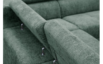 Canapé d'angle droit avec appuis-tête réglables 5 places RODEN