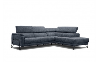 Canapé d'angle droit avec appuis-tête réglables 5 places RODEN