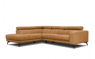 Canapé d'angle gauche avec appuis-tête réglables 5 places MORELLO