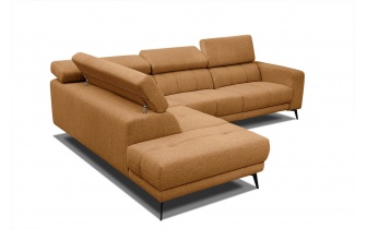 Canapé d'angle gauche avec appuis-tête réglables 5 places MORELLO