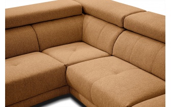 Canapé d'angle gauche avec appuis-tête réglables 5 places MORELLO