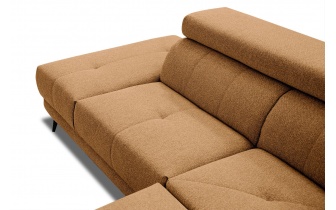 Canapé d'angle gauche avec appuis-tête réglables 5 places MORELLO