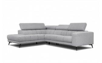 Canapé d'angle gauche avec appuis-tête réglables 5 places MORELLO
