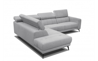 Canapé d'angle gauche avec appuis-tête réglables 5 places MORELLO