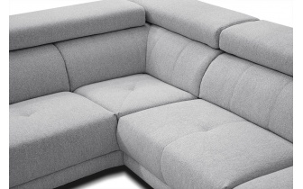 Canapé d'angle gauche avec appuis-tête réglables 5 places MORELLO