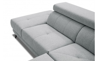 Canapé d'angle gauche avec appuis-tête réglables 5 places MORELLO