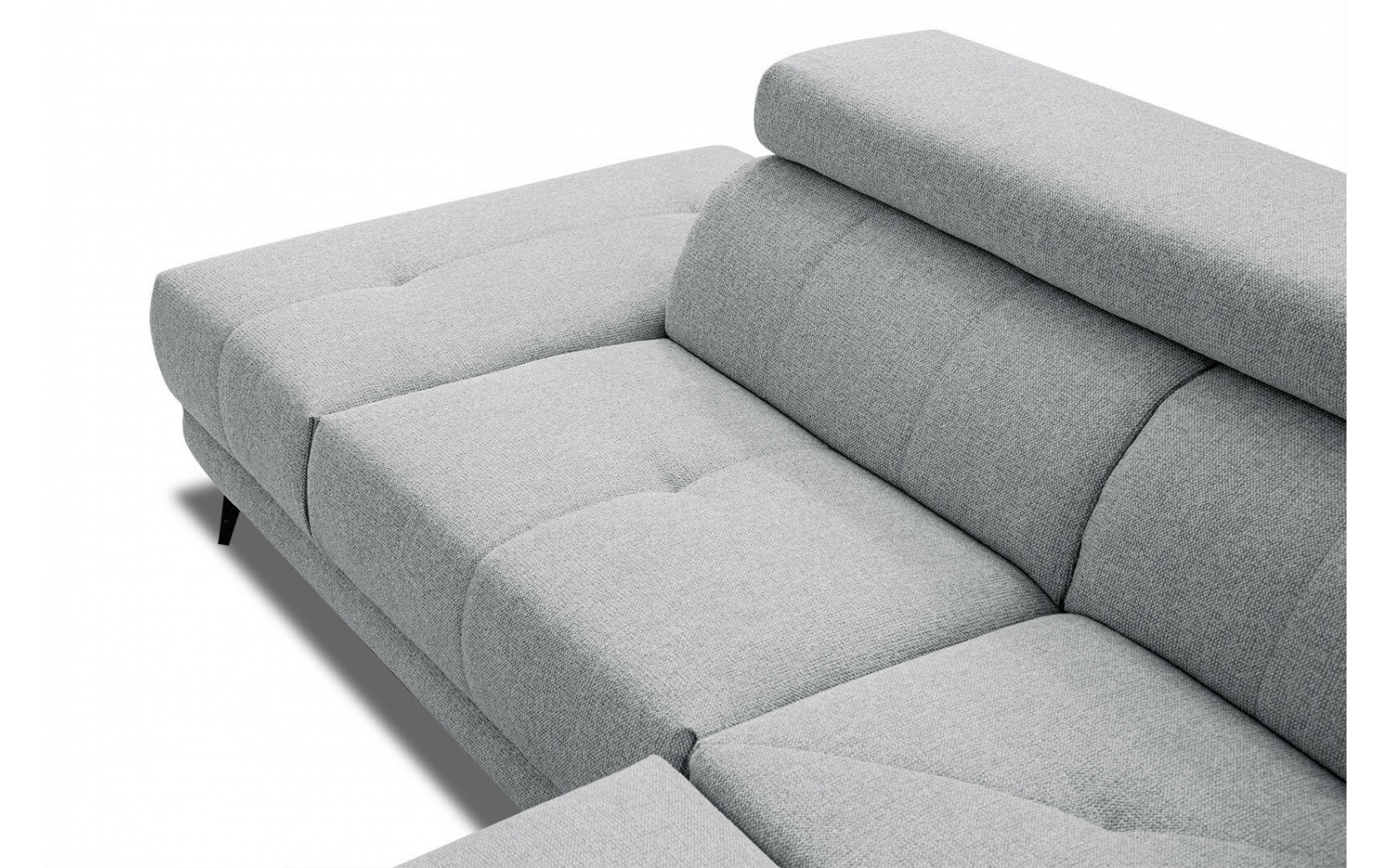 Canapé d'angle gauche avec appuis-tête réglables 5 places MORELLO