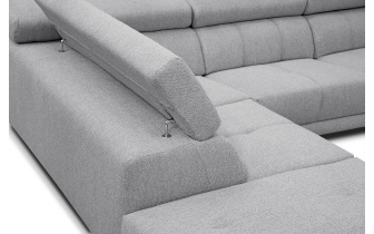 Canapé d'angle gauche avec appuis-tête réglables 5 places MORELLO