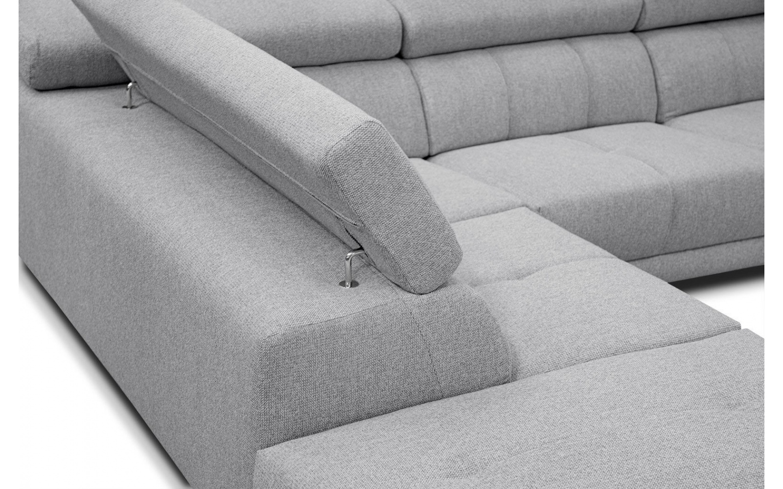 Canapé d'angle gauche avec appuis-tête réglables 5 places MORELLO