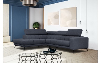 Canapé d'angle gauche avec appuis-tête réglables 5 places MORELLO