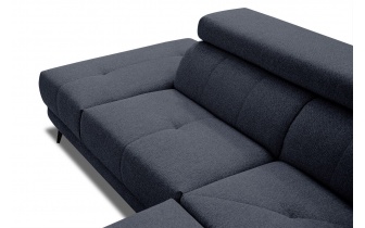 Canapé d'angle gauche avec appuis-tête réglables 5 places MORELLO