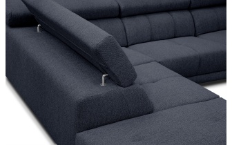 Canapé d'angle gauche avec appuis-tête réglables 5 places MORELLO