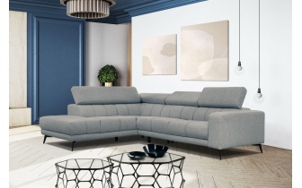 Canapé d'angle gauche avec appuis-tête réglables 5 places MORELLO