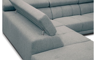 Canapé d'angle gauche avec appuis-tête réglables 5 places MORELLO