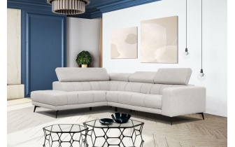 Canapé d'angle gauche avec appuis-tête réglables 5 places MORELLO