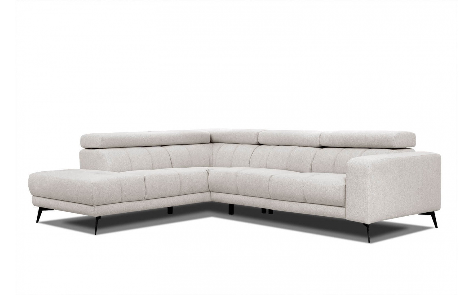 Canapé d'angle gauche avec appuis-tête réglables 5 places MORELLO