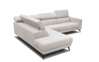 Canapé d'angle gauche avec appuis-tête réglables 5 places MORELLO