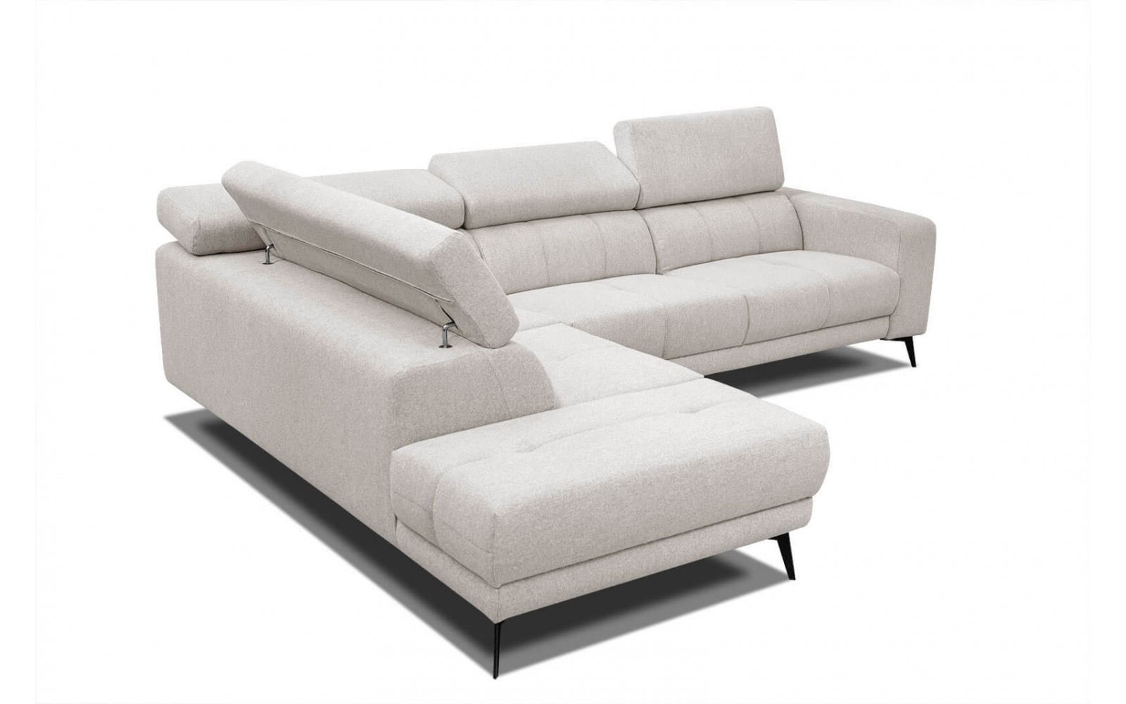 Canapé d'angle gauche avec appuis-tête réglables 5 places MORELLO