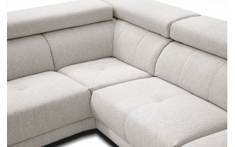 Canapé d'angle gauche avec appuis-tête réglables 5 places MORELLO