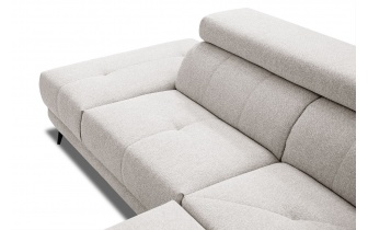 Canapé d'angle gauche avec appuis-tête réglables 5 places MORELLO