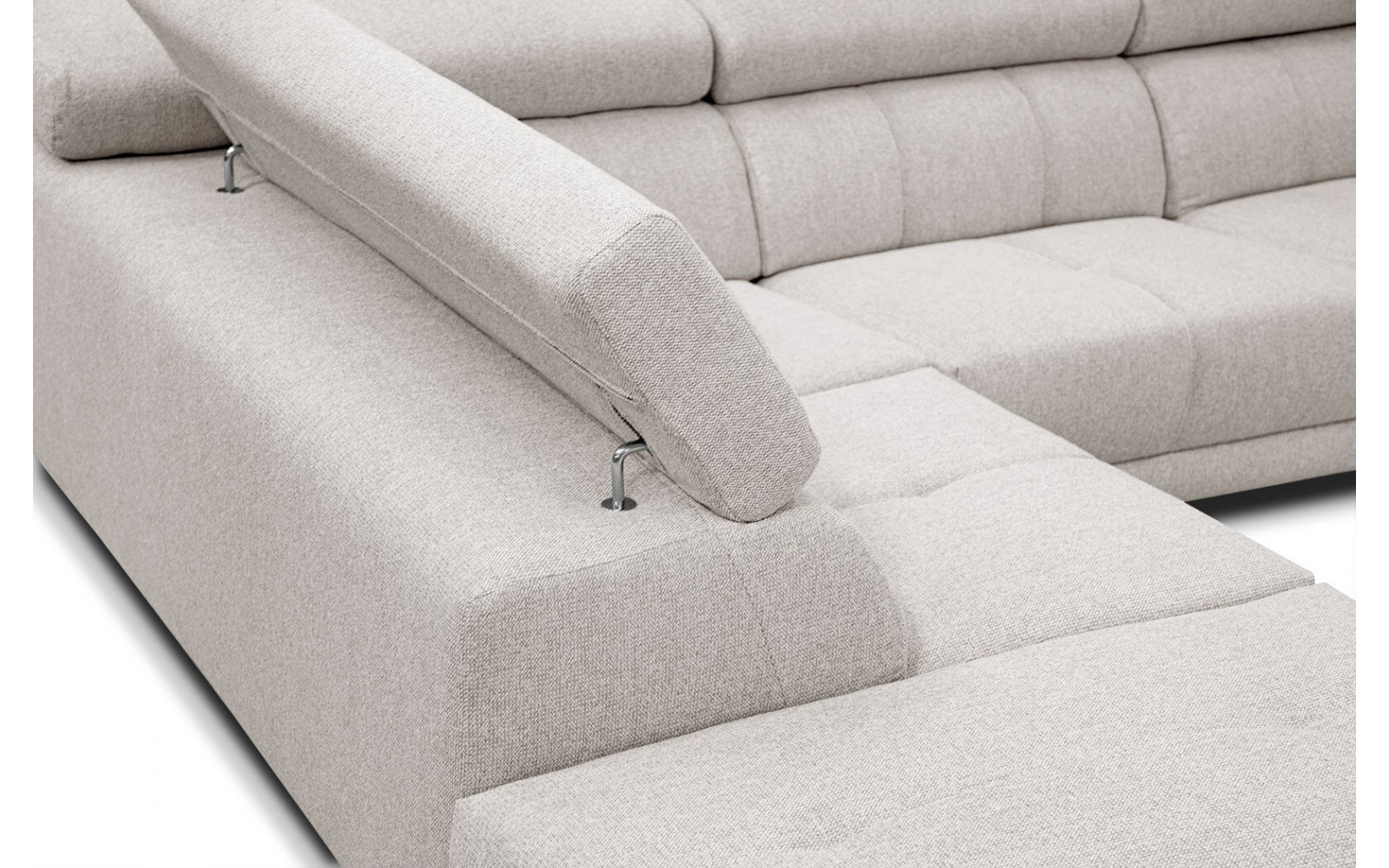 Canapé d'angle gauche avec appuis-tête réglables 5 places MORELLO