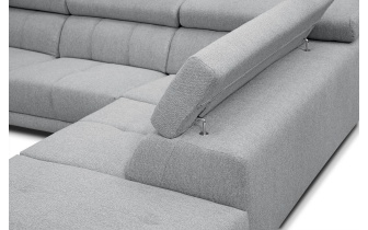 Canapé d'angle droit avec appuis-tête réglables 5 places MORELLO