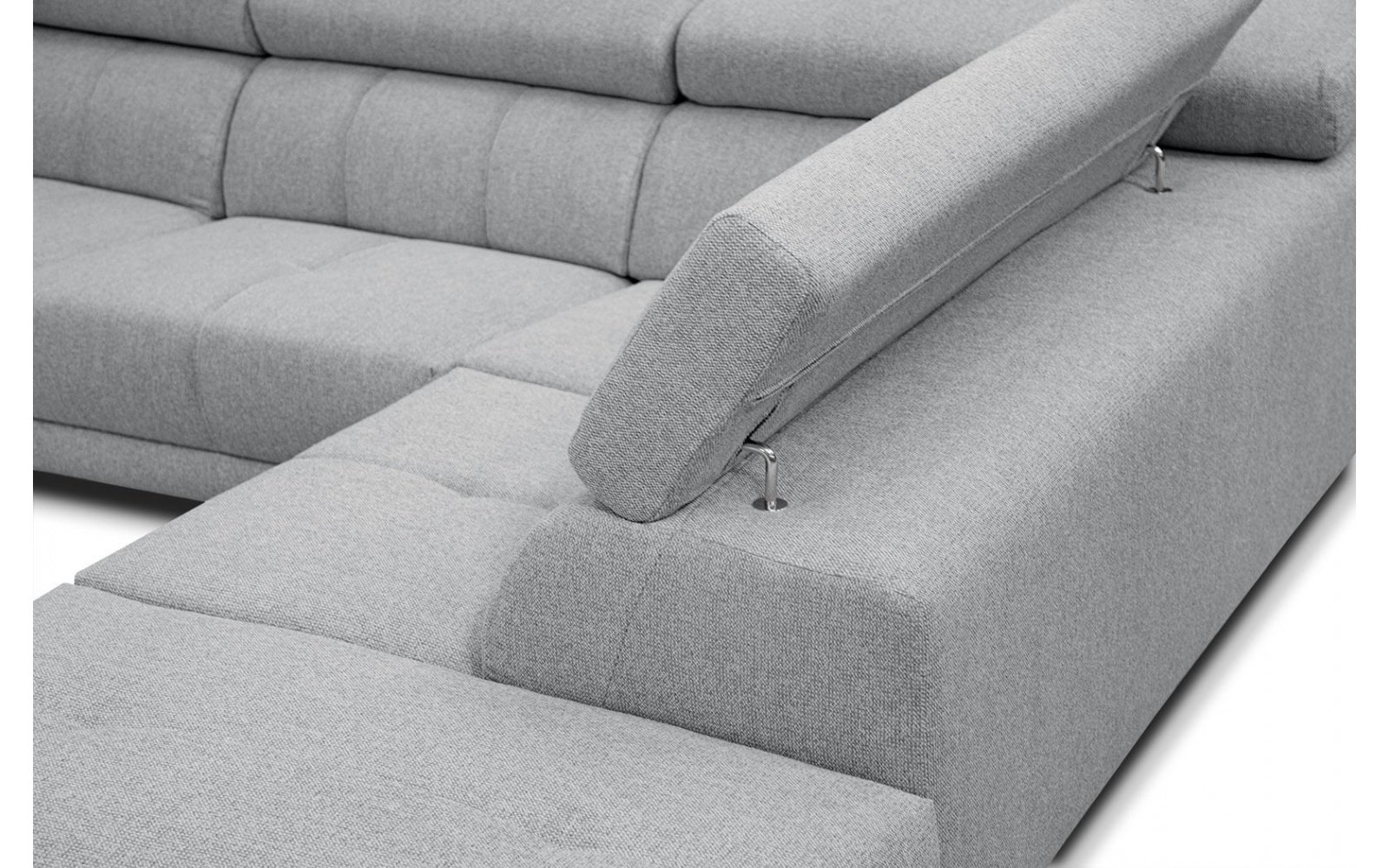 Canapé d'angle droit avec appuis-tête réglables 5 places MORELLO