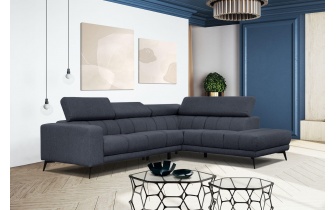 Canapé d'angle droit avec appuis-tête réglables 5 places MORELLO