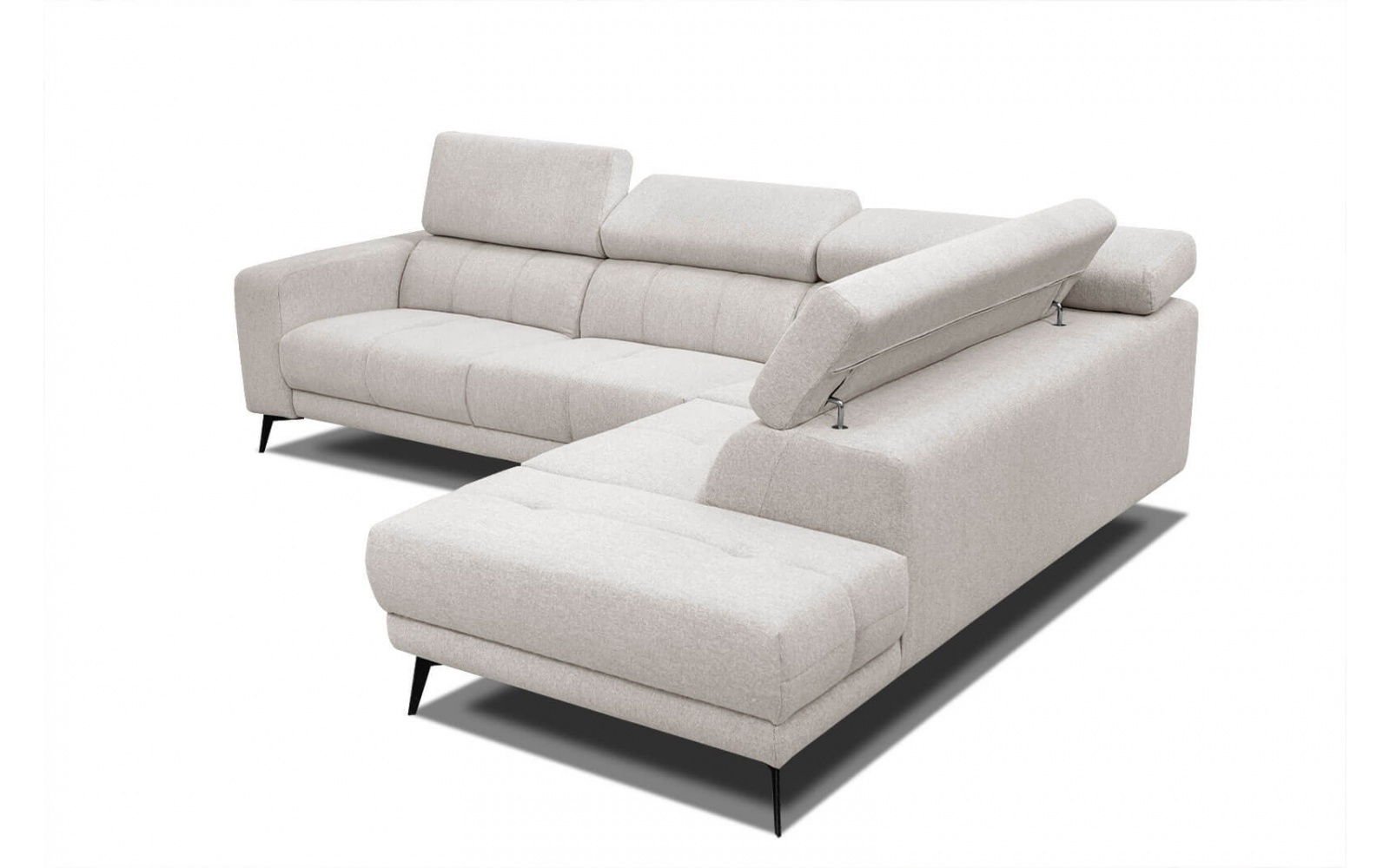 Canapé d'angle droit avec appuis-tête réglables 5 places MORELLO