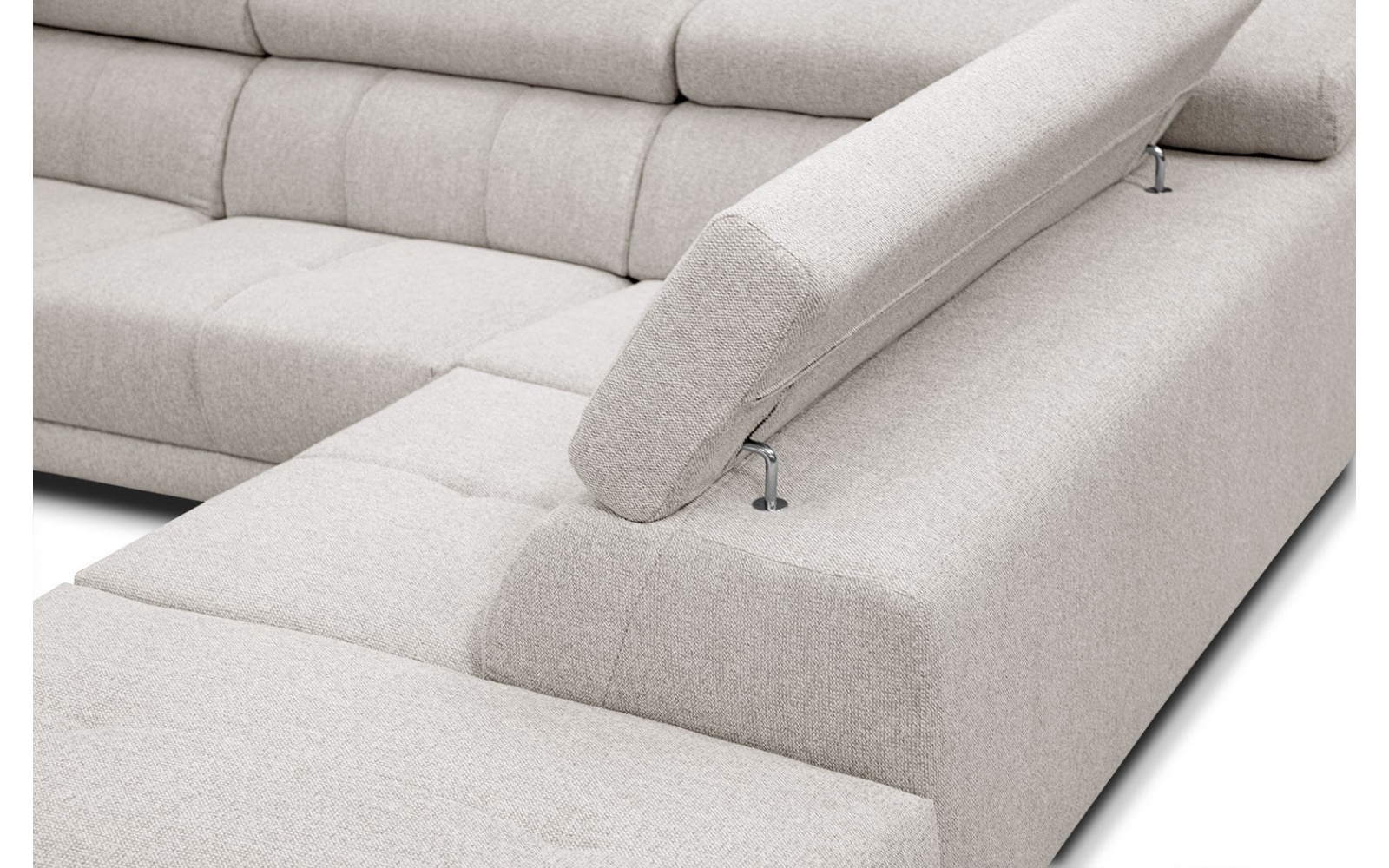 Canapé d'angle droit avec appuis-tête réglables 5 places MORELLO